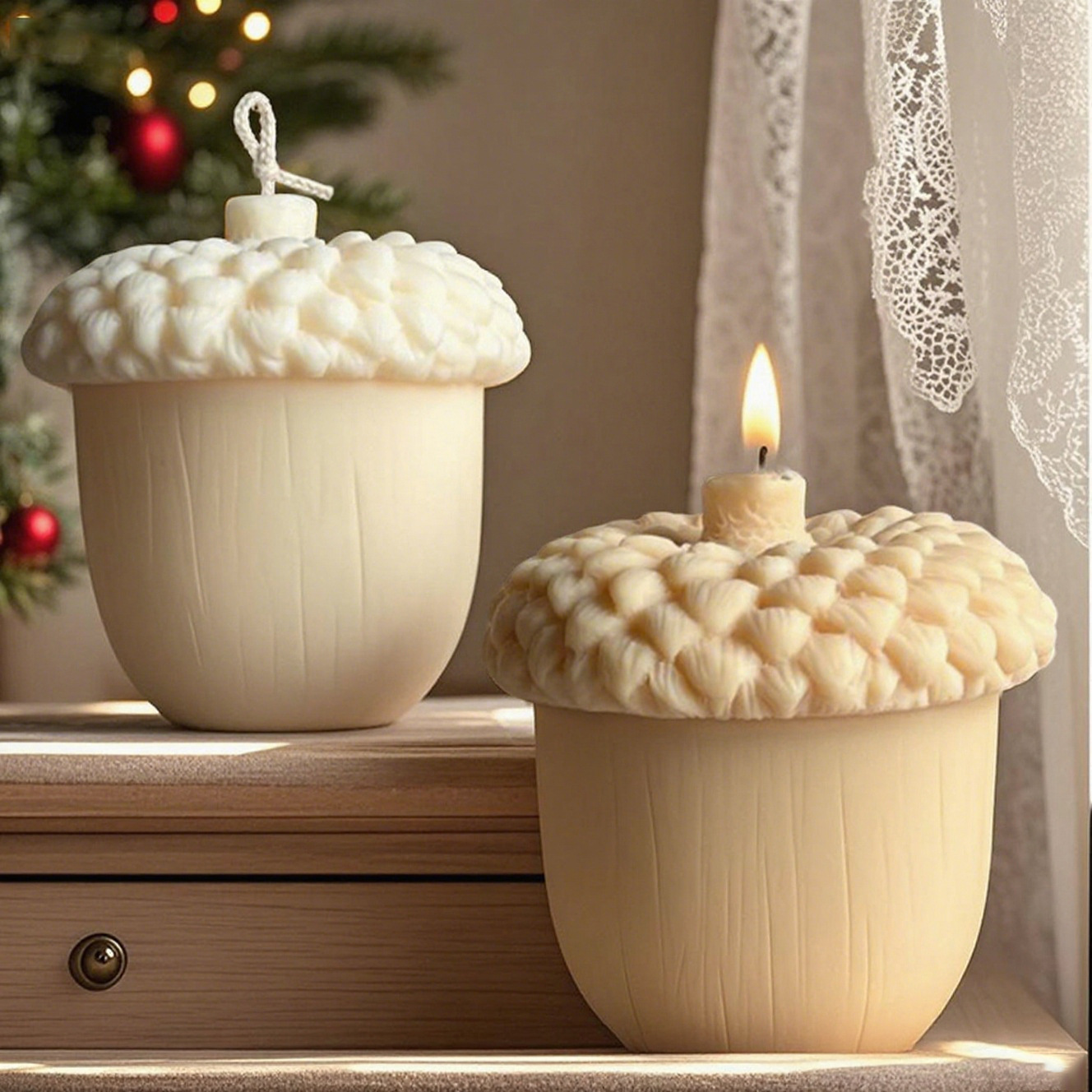 Candle Making Business - DIY Tannenzapfen-Kerzenform aus Silikon, Haselnussform, handgemachte