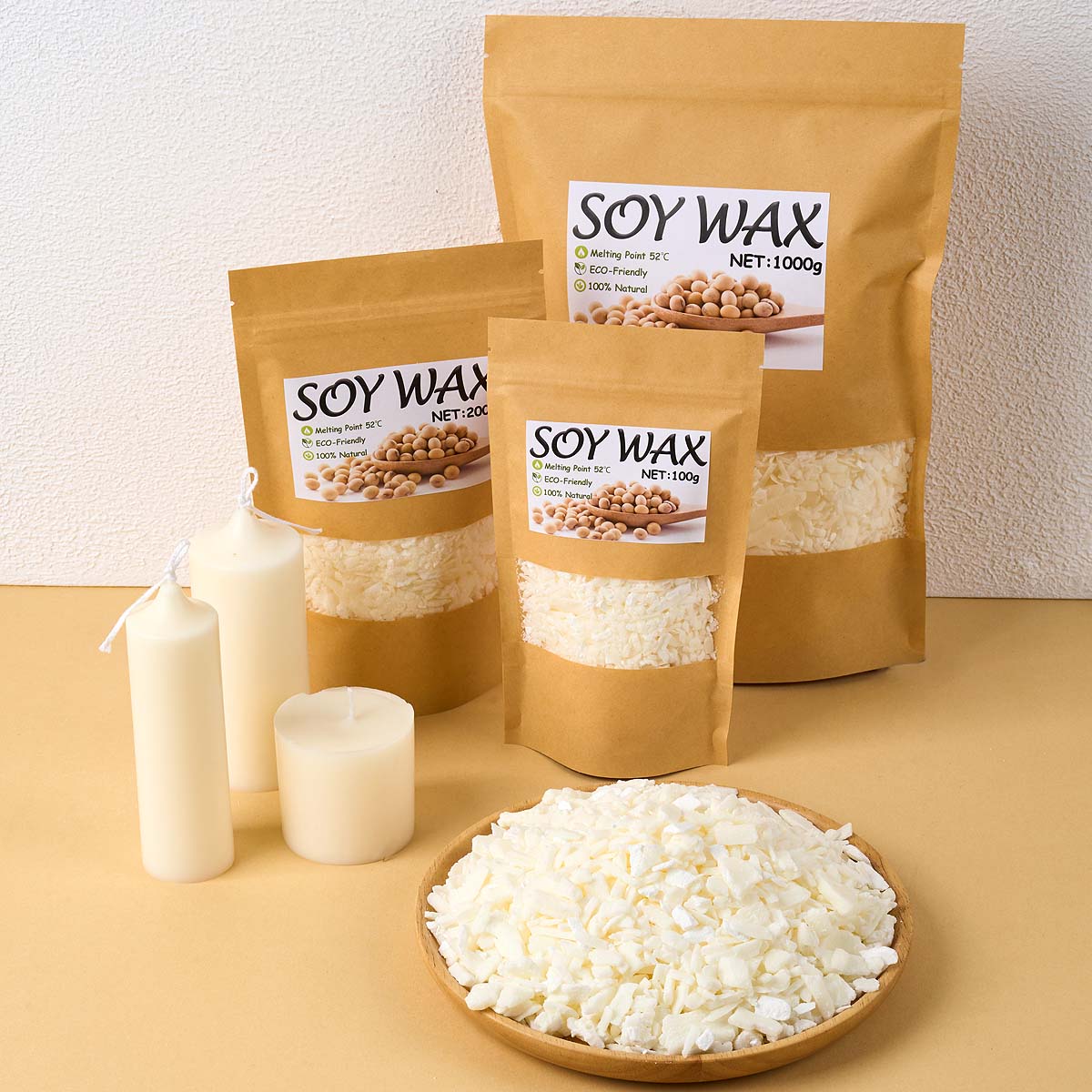 Candle Making Products - 1 Pfund reinweißes Sojawachs für handgemachte