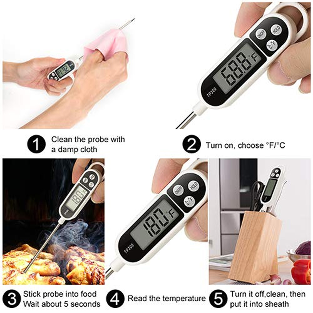 Thermometer Candy Candle - Neues Design Digitales Lebensmittelthermometer mit Langem