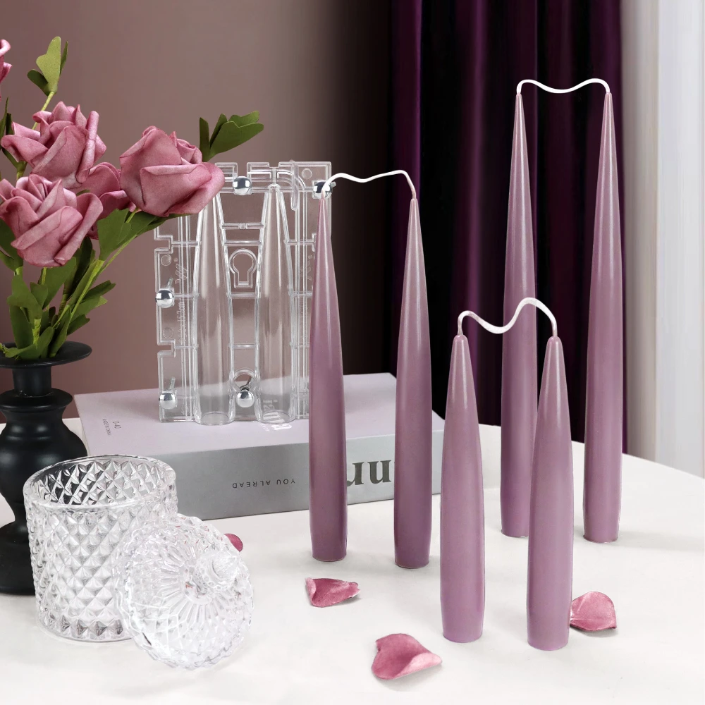 Candle Making Business - Doppelte spitze Säule Kerze Acrylform verbinden