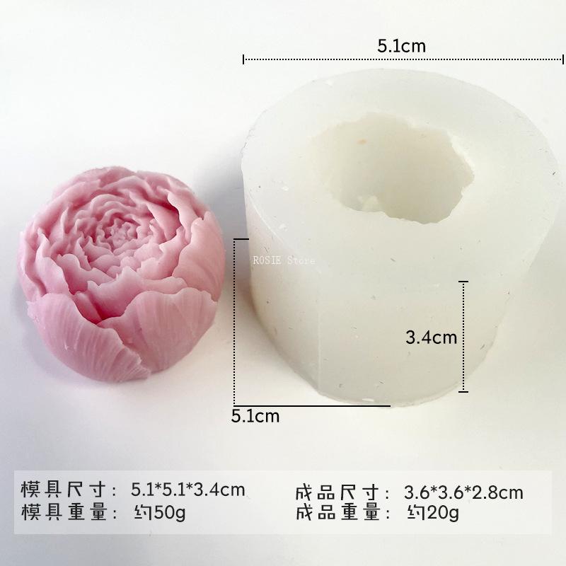 3d Pfingstrose Blume Silikon f – Candle Making Business Bewertung und Preis