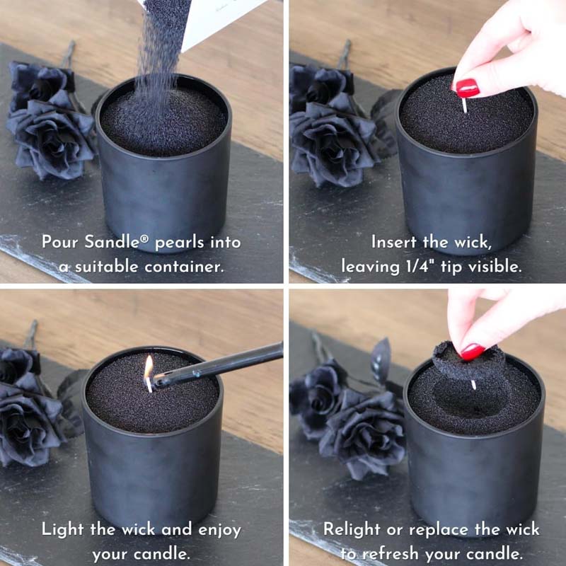 Schwarzer Kerzensand mit Docht – Candle Making Products Bewertung und Preis